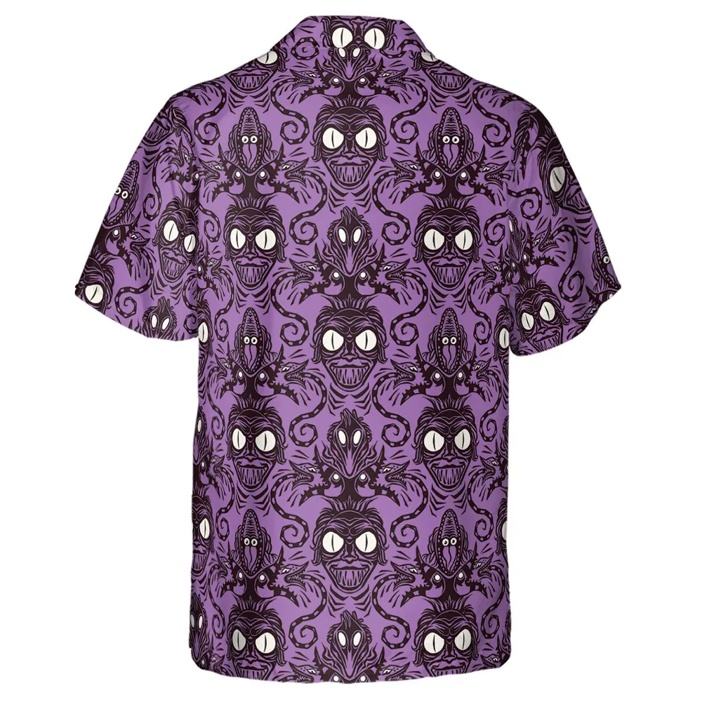 Beetlejuice Haunted Mansion Themed Hawaiian Shirt - 3
