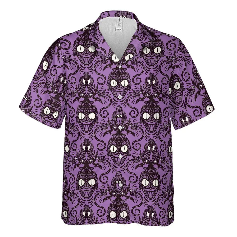 Beetlejuice Haunted Mansion Themed Hawaiian Shirt - 2