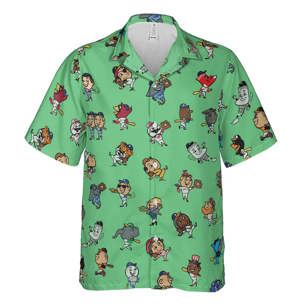 Baseball Mascot Pattern Hawaiian Shirt - 2