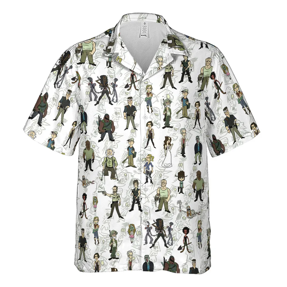 The Walking Dead Characters as Cartoons Hawaiian Shirt - 2