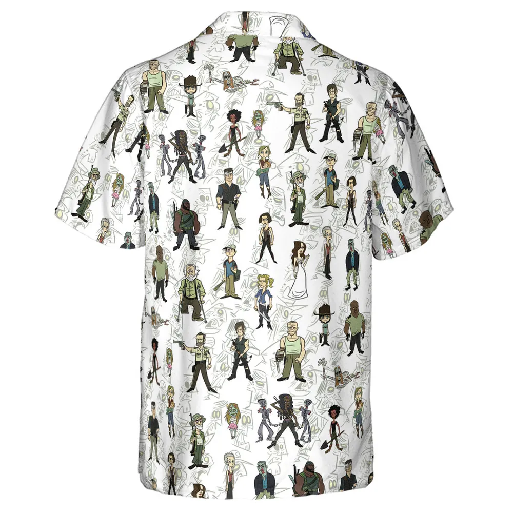 The Walking Dead Characters as Cartoons Hawaiian Shirt - 3