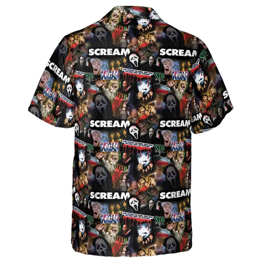 Slasher Chic Scream Hawaiian Shirt - 3