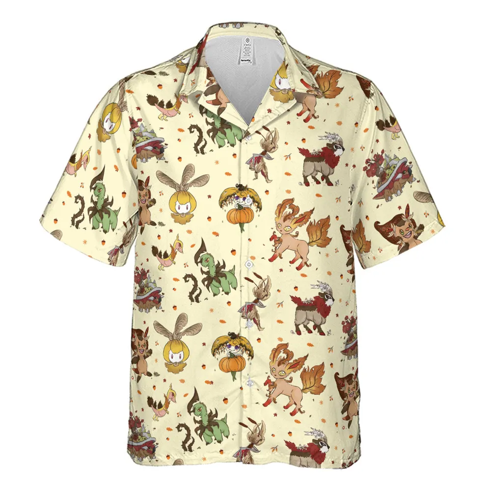 Autumn Vibes Pokemon Pattern Hawaiian Shirt - 2