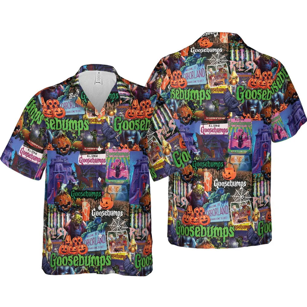 Goosebumps Pattern Hawaiian Shirt - 4