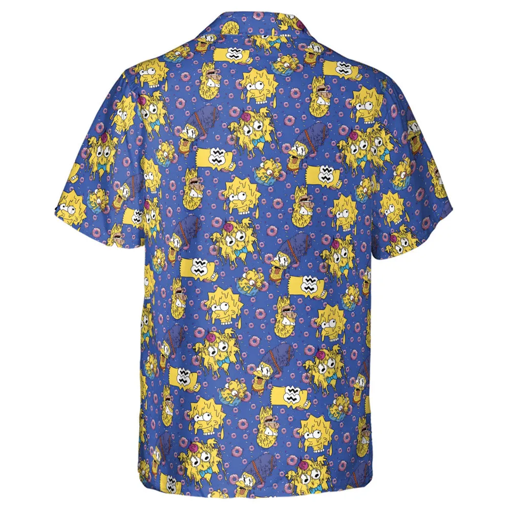 Trippy Simpsons Melting Hawaiian Shirt - 3