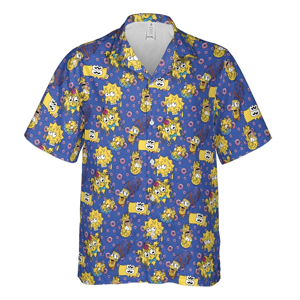 Trippy Simpsons Melting Hawaiian Shirt - 2