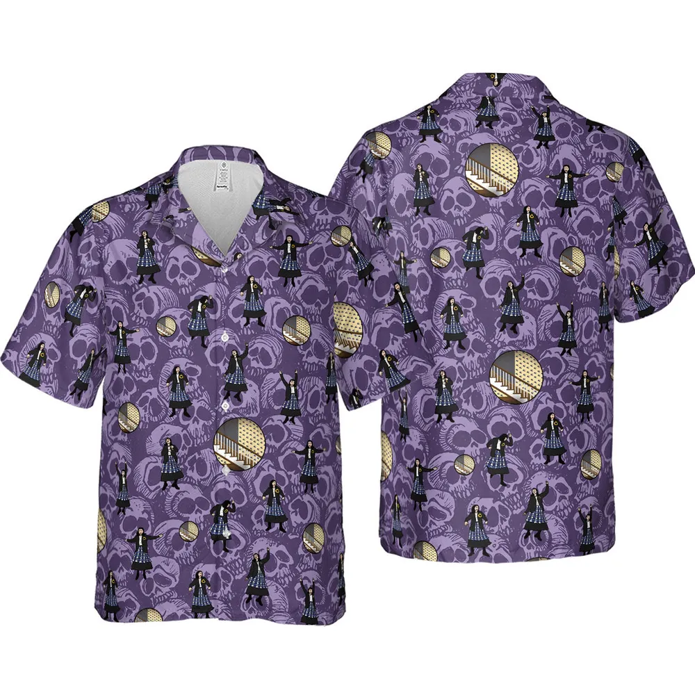 Lydia Deetz Dances To Jump In The Line Beetlejuice Hawaiian Shirt - 4