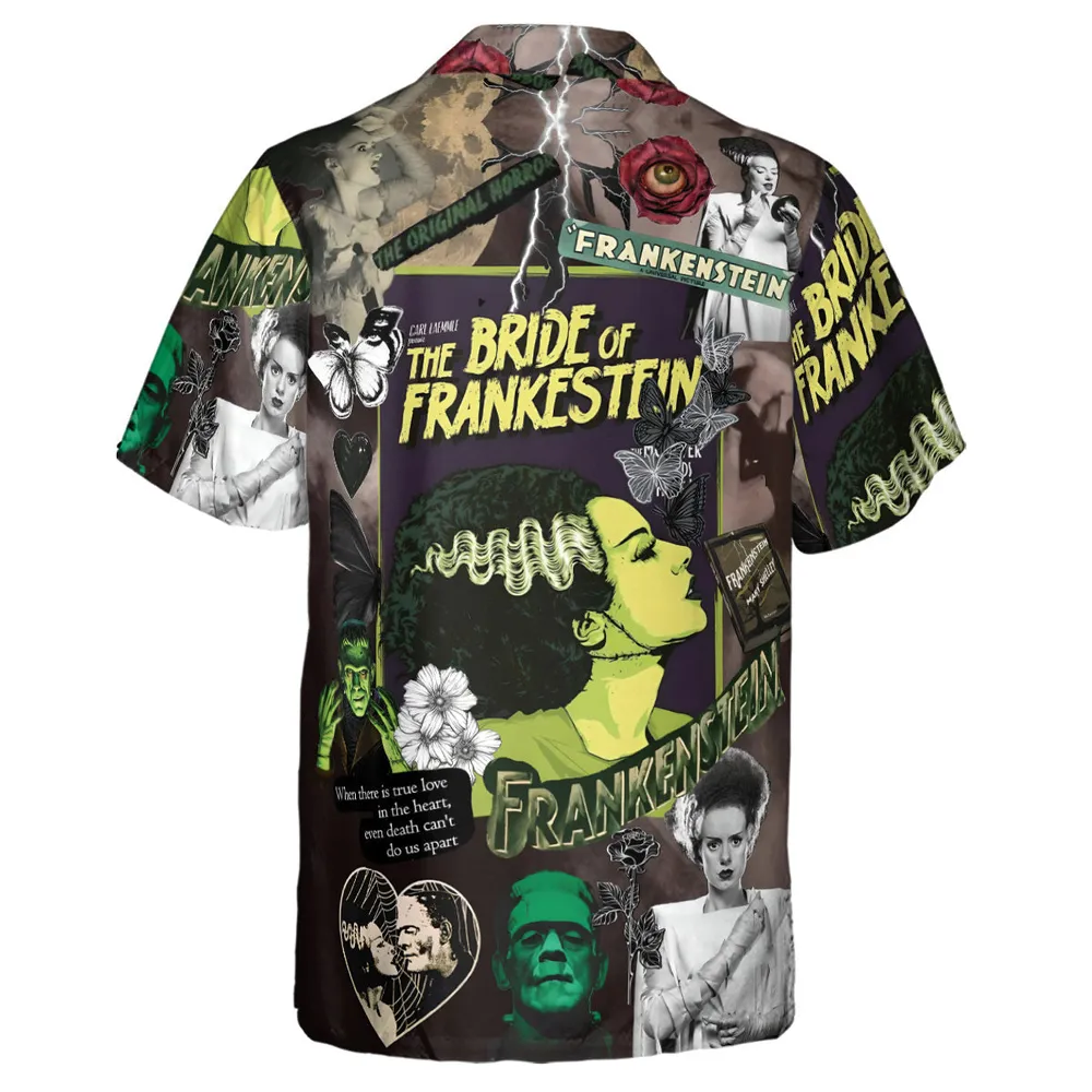 Vintage Bride Of Frankenstein Hawaiian Shirt - 3