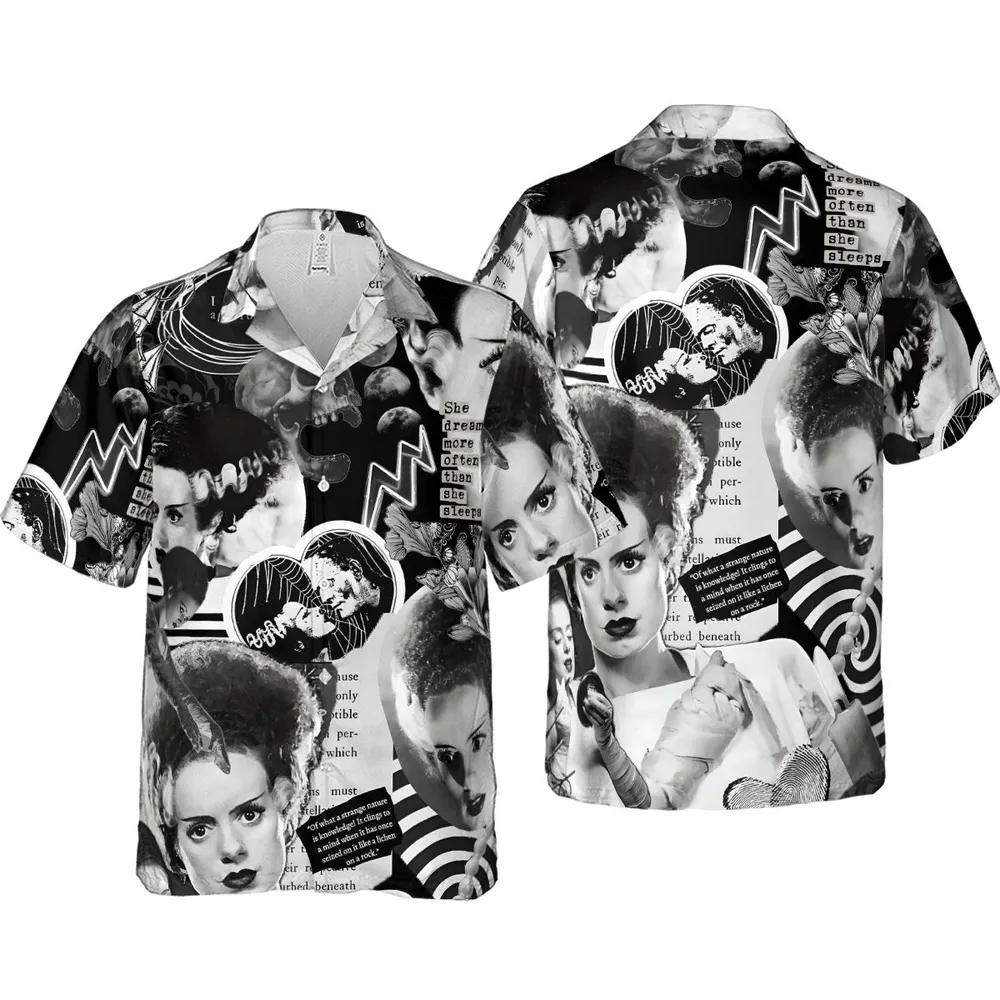 Bride Of Frankenstein Hawaiian Shirt - 4