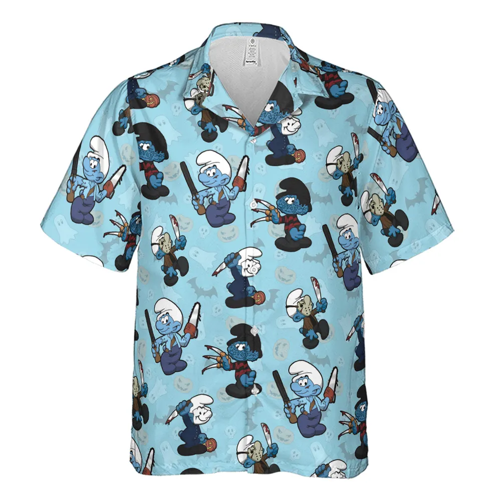 Horror Smurfs Hawaiian Shirt - 2