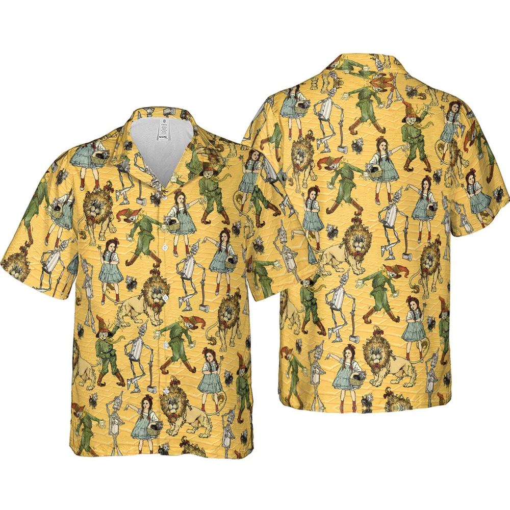 Magic Of Oz Characters Pattern Hawaiian Shirt - 4