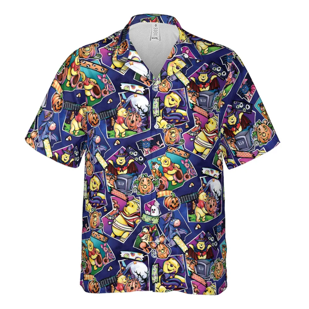 Pooh Bear Halloween Hawaiian Shirt - 2