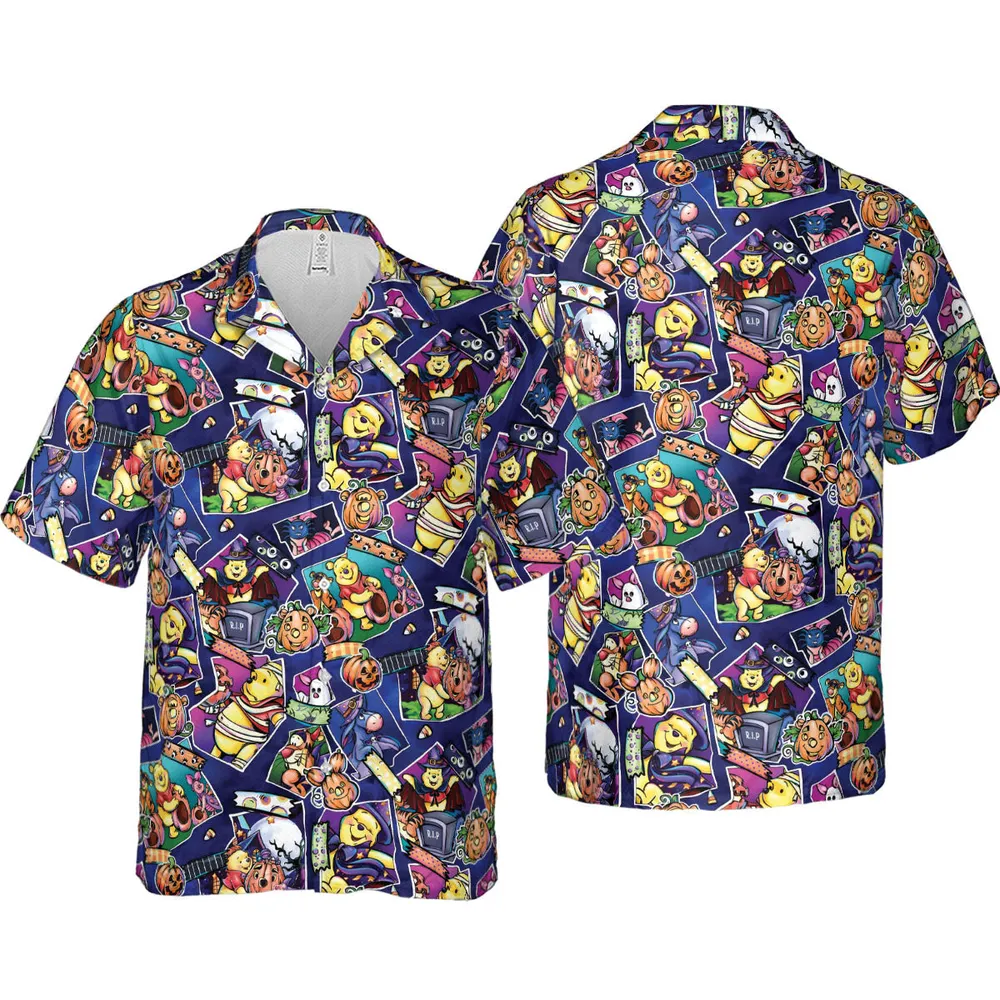 Pooh Bear Halloween Hawaiian Shirt - 4