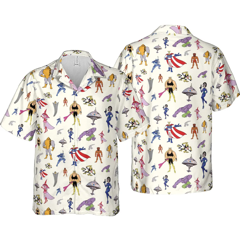 The Justice Friends Hawaiian Shirt 80s 90s - 4