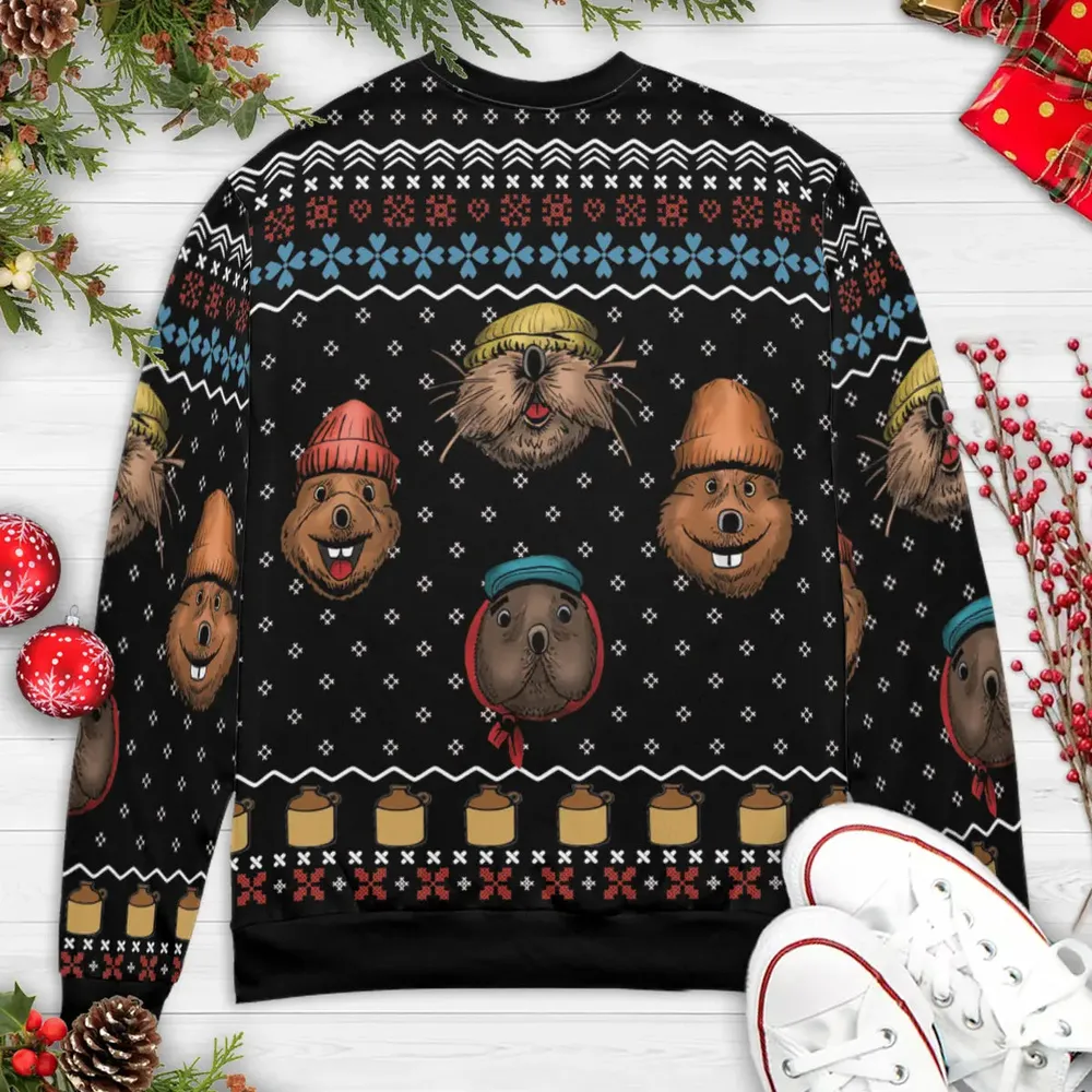 Emmet Otter's Jug-Band Merry Christmas Ugly Christmas Sweatshirt - 4