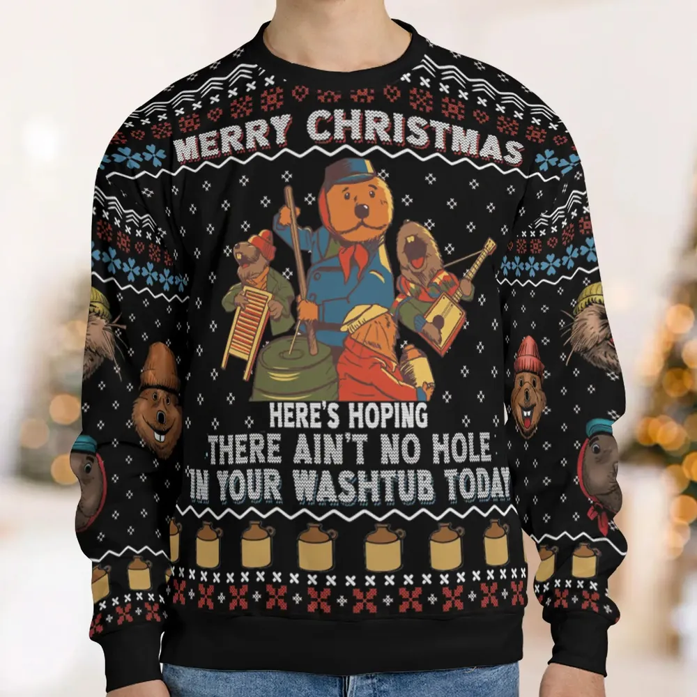 Emmet Otter's Jug-Band Merry Christmas Ugly Christmas Sweatshirt - 1