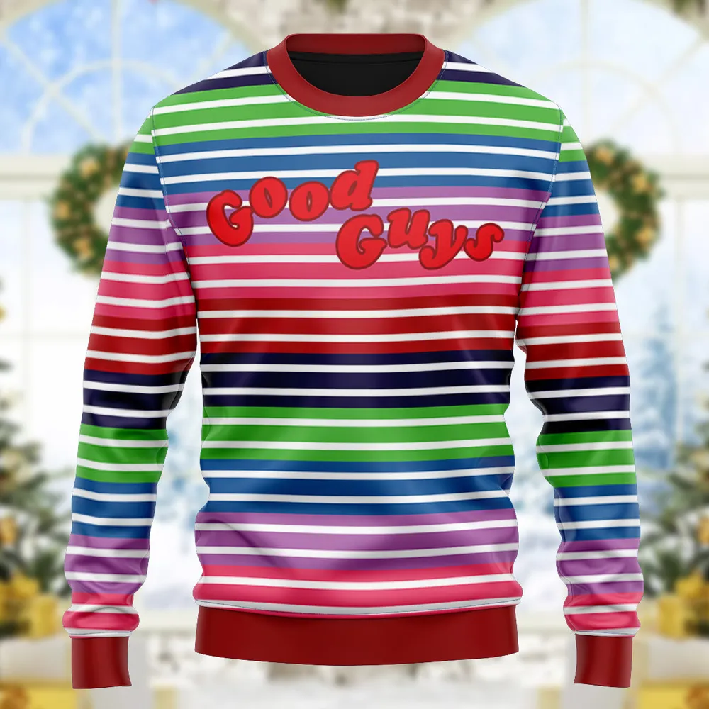 Chuckie Doll Good Guys Ugly Christmas Sweatshirt - 3
