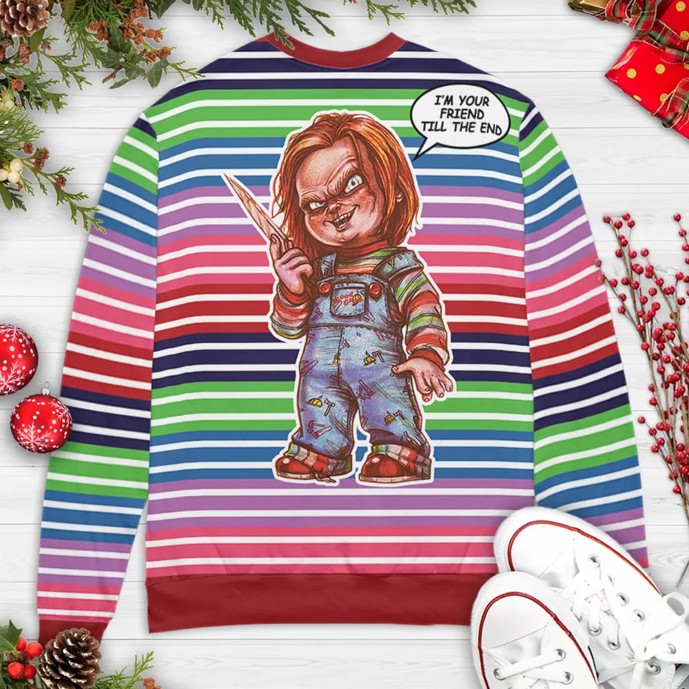 Chuckie Doll Good Guys Ugly Christmas Sweatshirt - 2