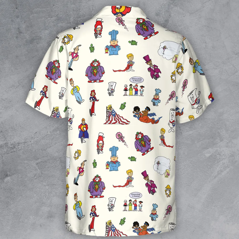 Schoolhouse Rock Characters Button Down Shirt - 3