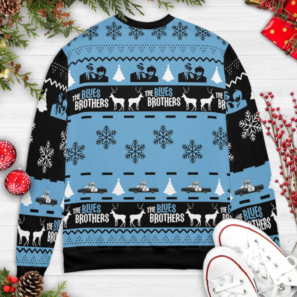 The Blues Brothers Ugly Christmas Sweatshirt - 4