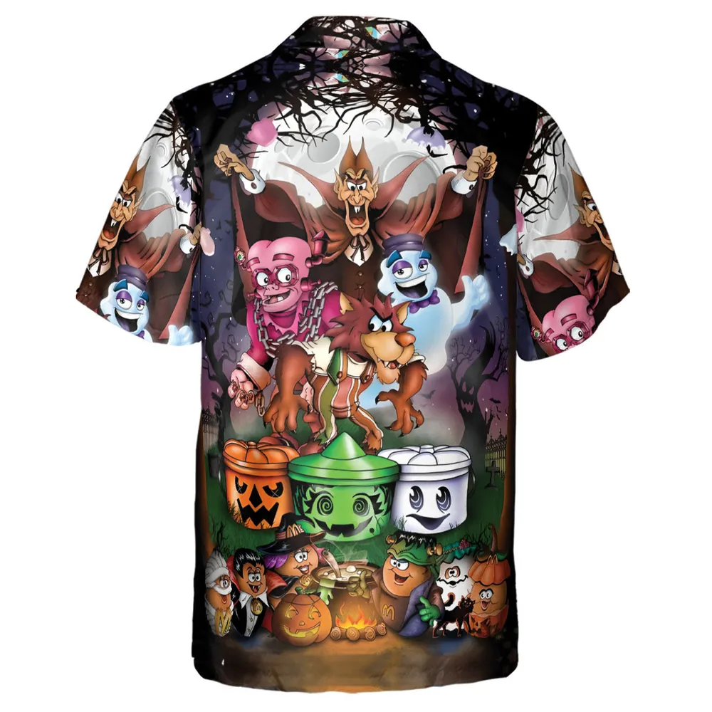 Halloween Food Mascot Themed Hawaiian Shirt - 3