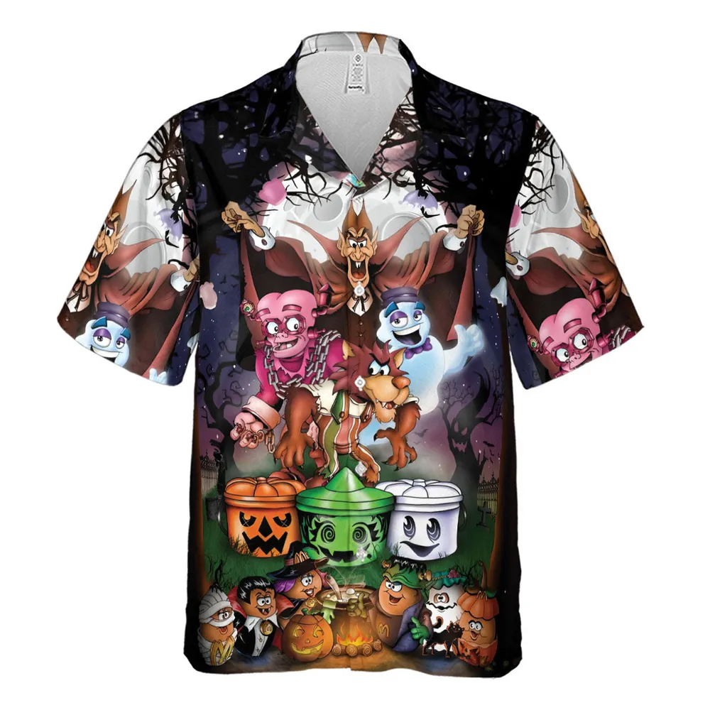 Halloween Food Mascot Themed Hawaiian Shirt - 2