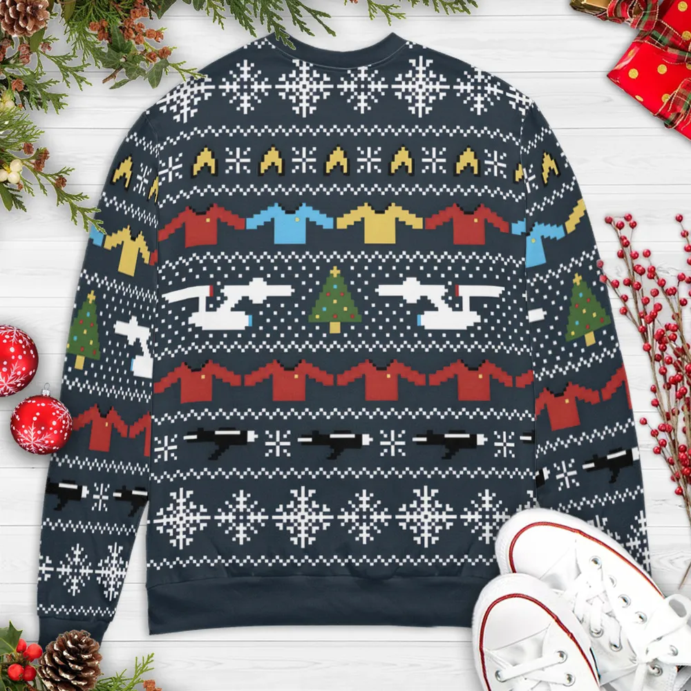 Vulcan Greetings Star Trek Ugly Christmas Sweatshirt - 4