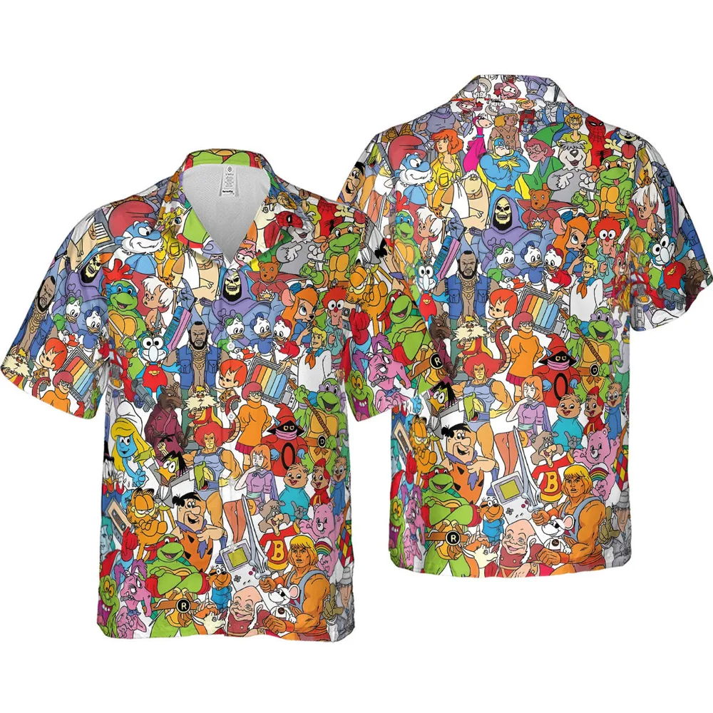 90s Cartoon Legends Hawaiian Shirt - 4