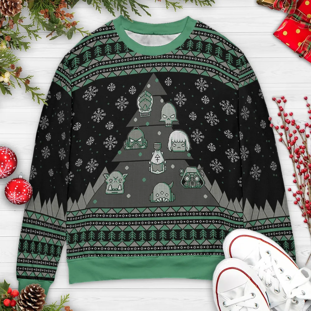 40K Christmas Tree Ugly Christmas Sweatshirt - 3