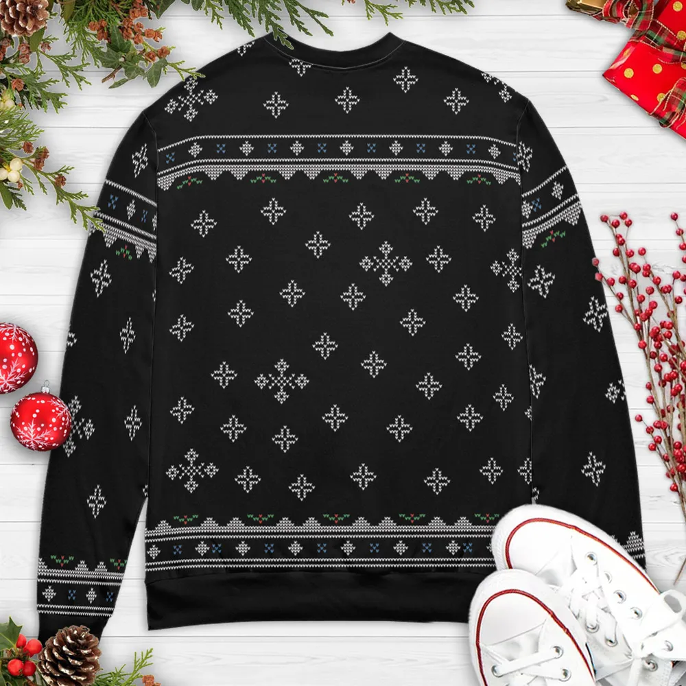 Machine Gun Die Hard Ugly Christmas Sweatshirt - 4