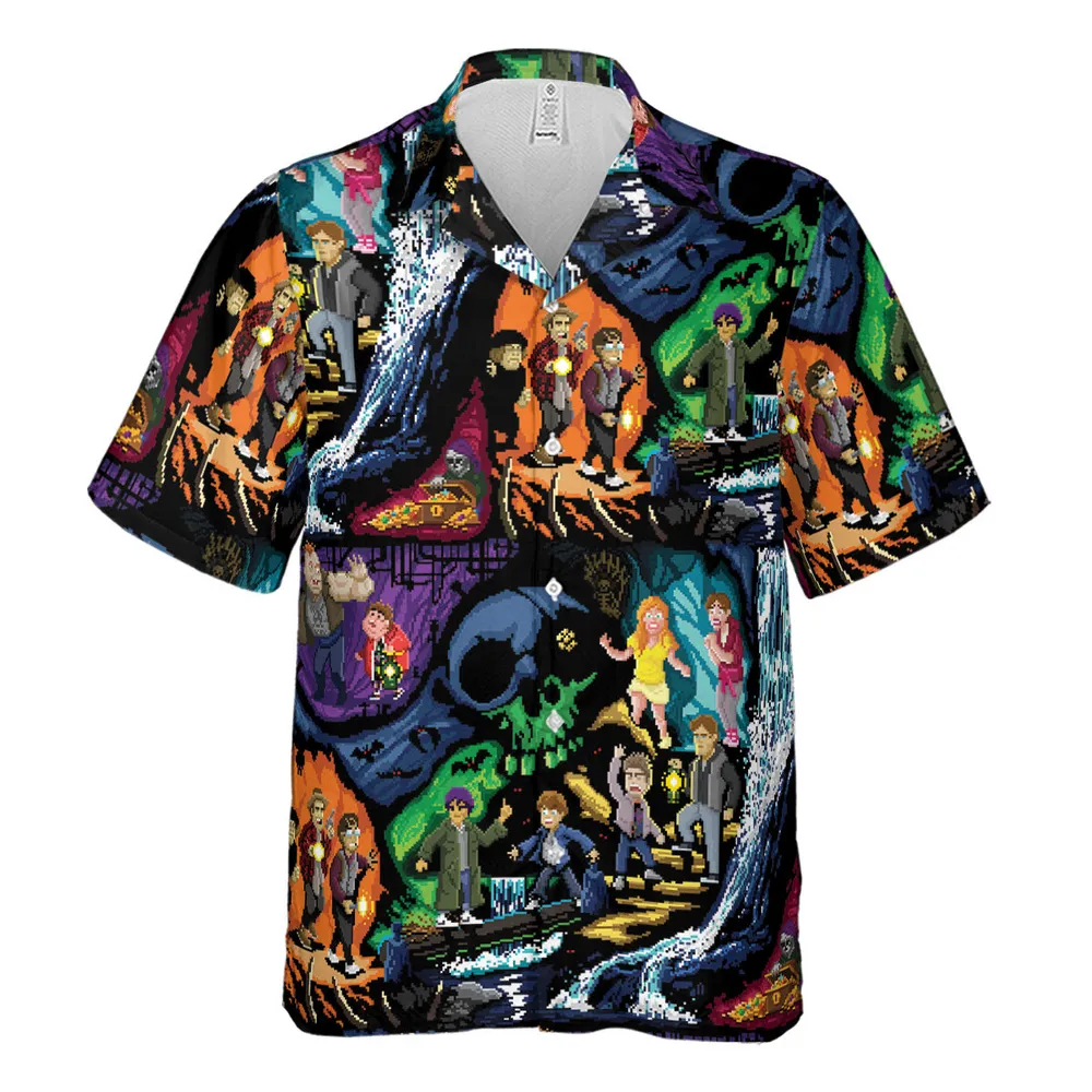 Goonies 80s Pixel Art Hawaiian Shirt - 2