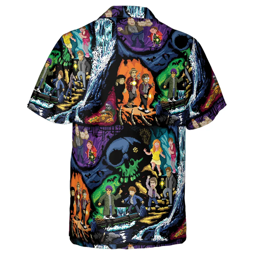 Goonies 80s Pixel Art Hawaiian Shirt - 3
