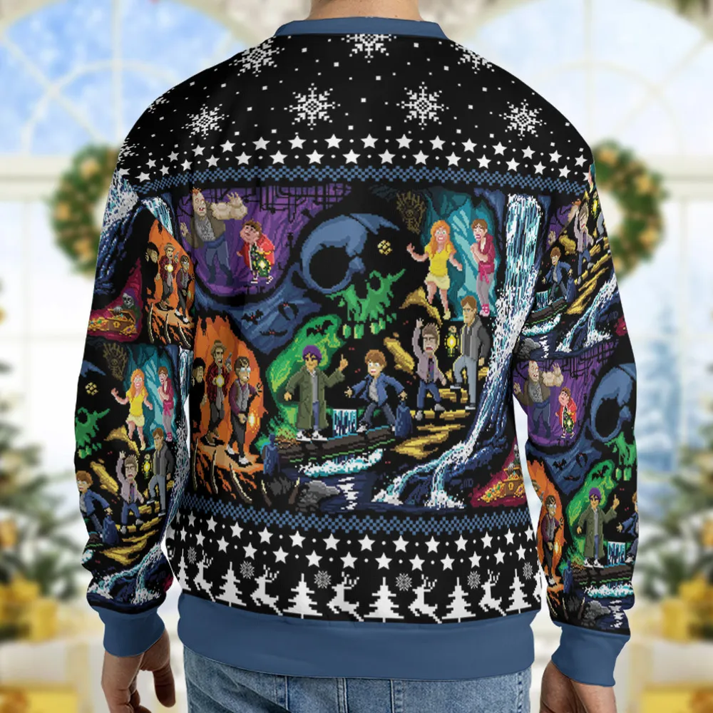 Goonies 80s Pixel Art Ugly Christmas Sweatshirt - 2