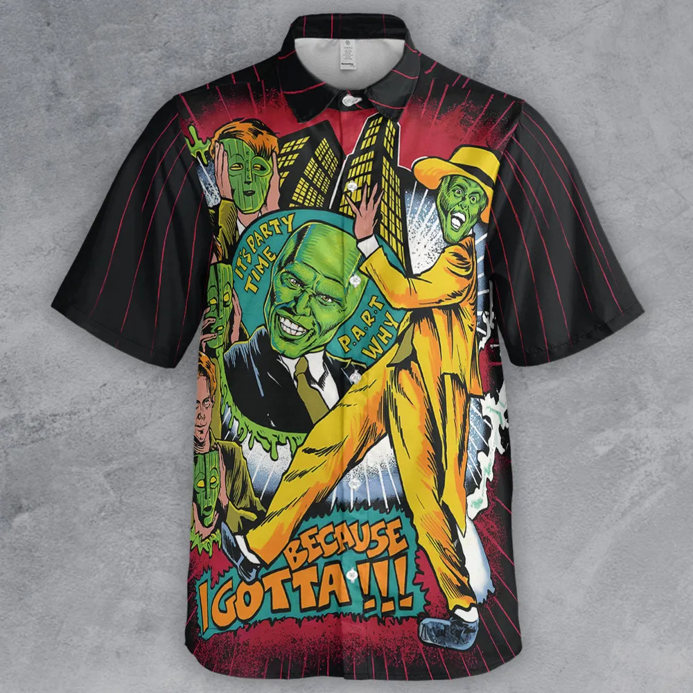 Party Time The Mask Button Down Shirt - 2