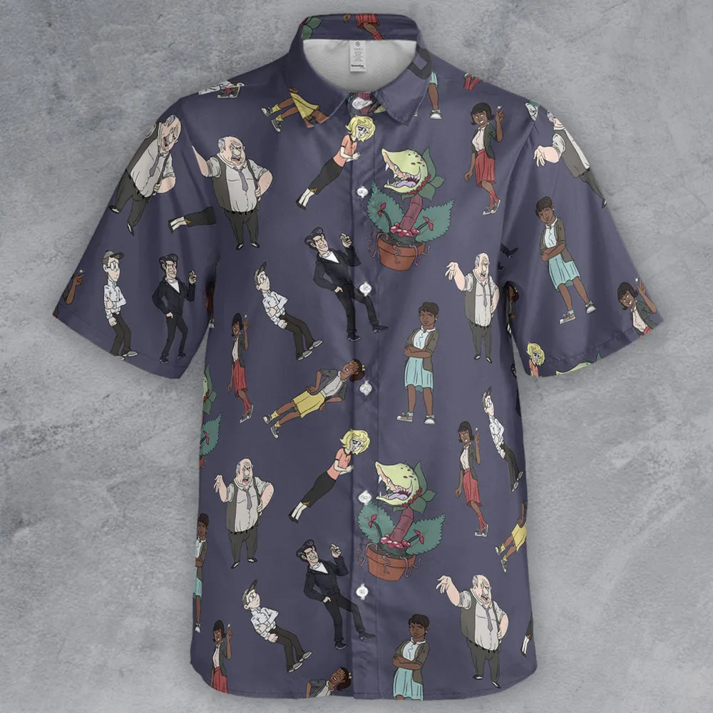 Little Shop Of Horror Characters Button Down Shirt - 2