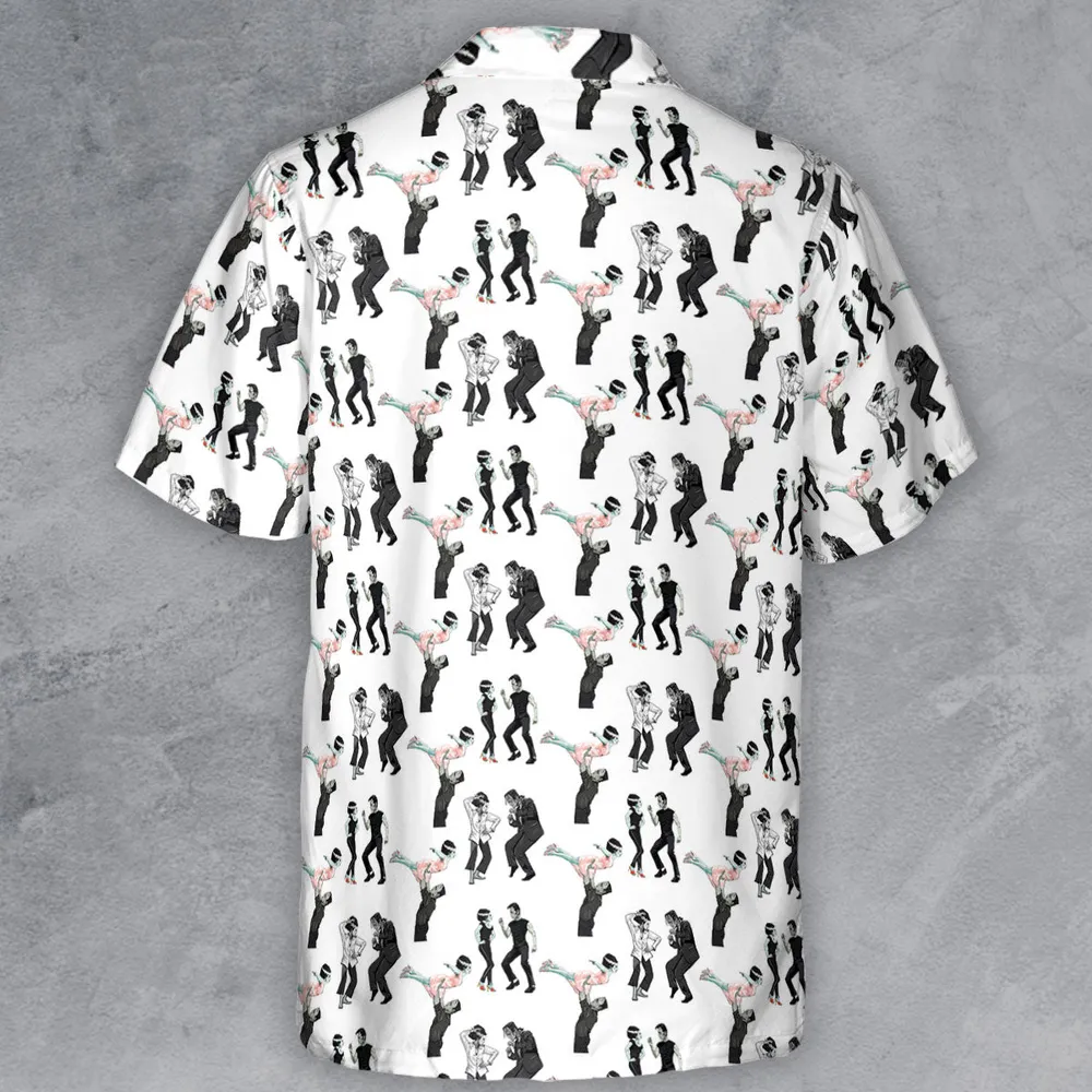 Frankenstein And Bride Dance Movies Dance Scene Mashup Button Down Shirt - 3