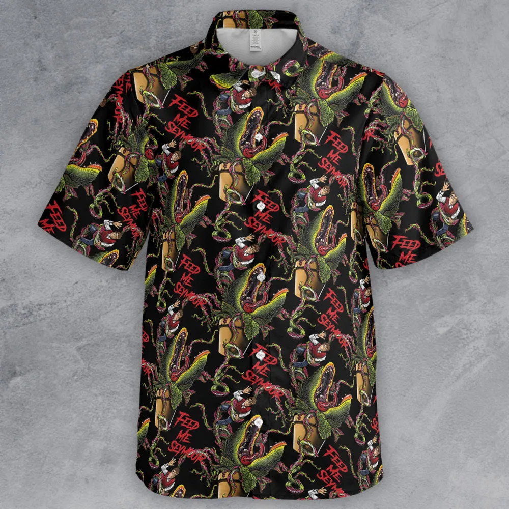 Feed Me Seymour Horror Little Shop Button Down Shirt - 2