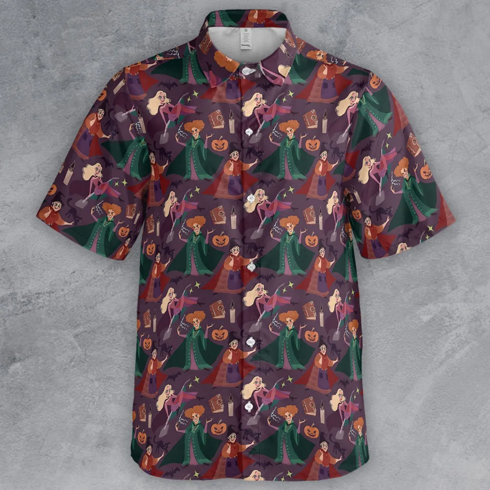 Sanderson Sisters Pattern Button Down Shirt - 2
