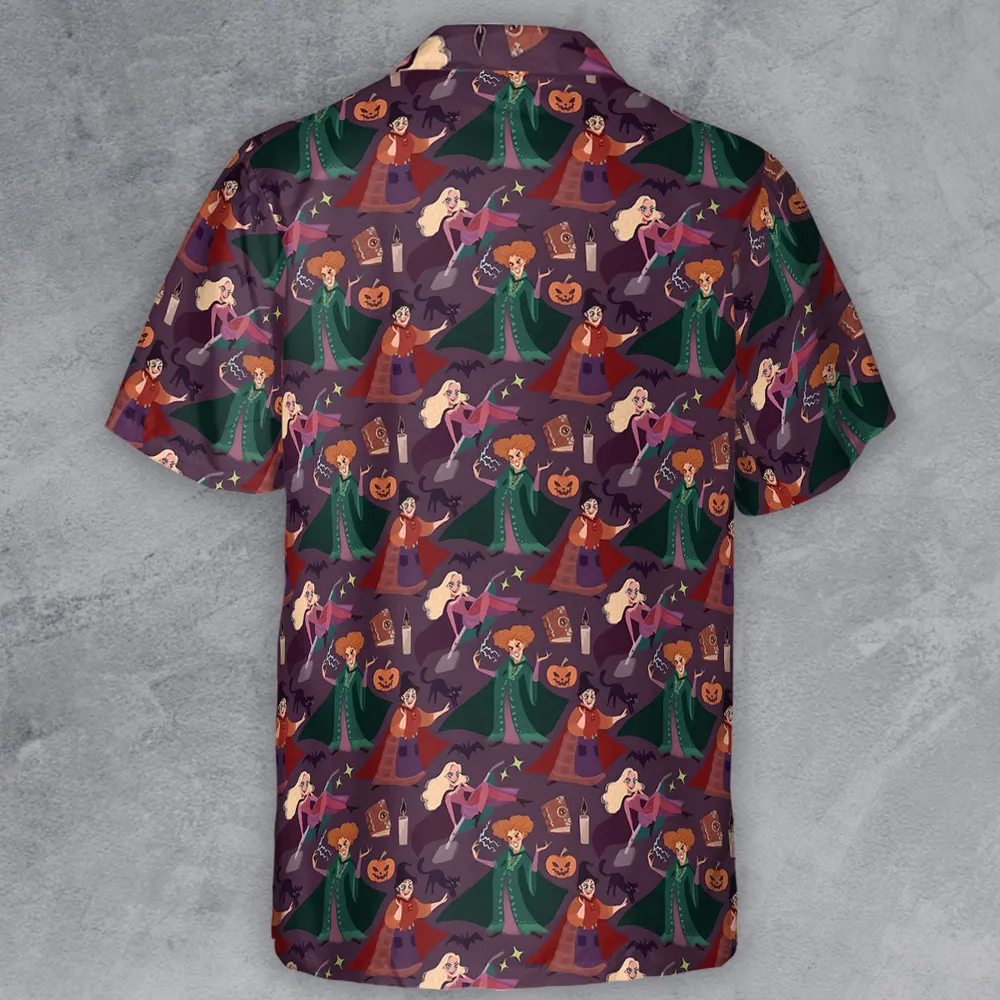 Sanderson Sisters Pattern Button Down Shirt - 3