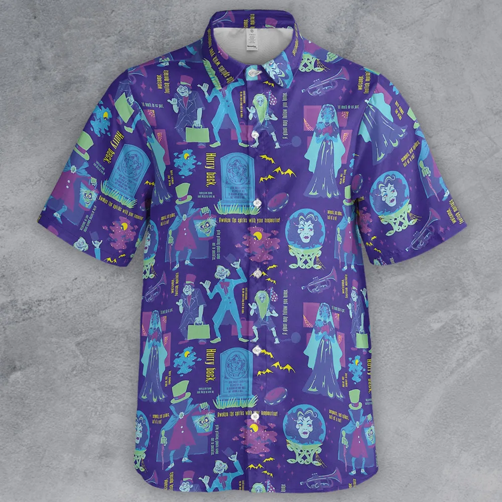Happy Haunts Journal Haunted Mansion Button Down Shirt - 2