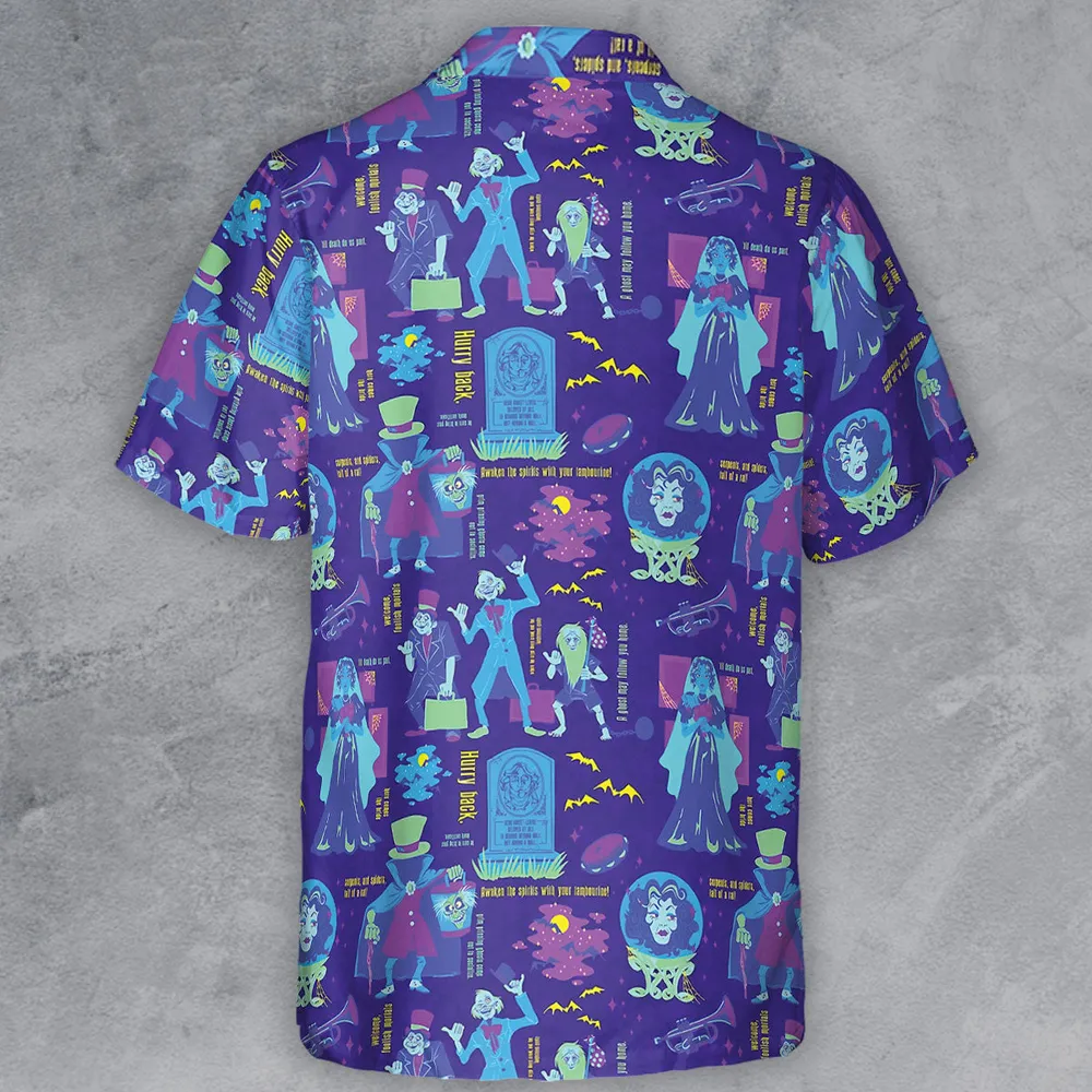 Happy Haunts Journal Haunted Mansion Button Down Shirt - 3