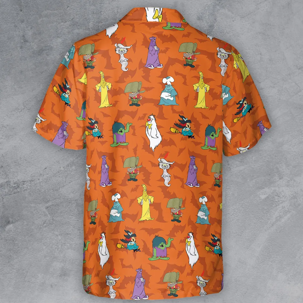 Happy Halloween From Hanna Barbera Button Down Shirt - 3