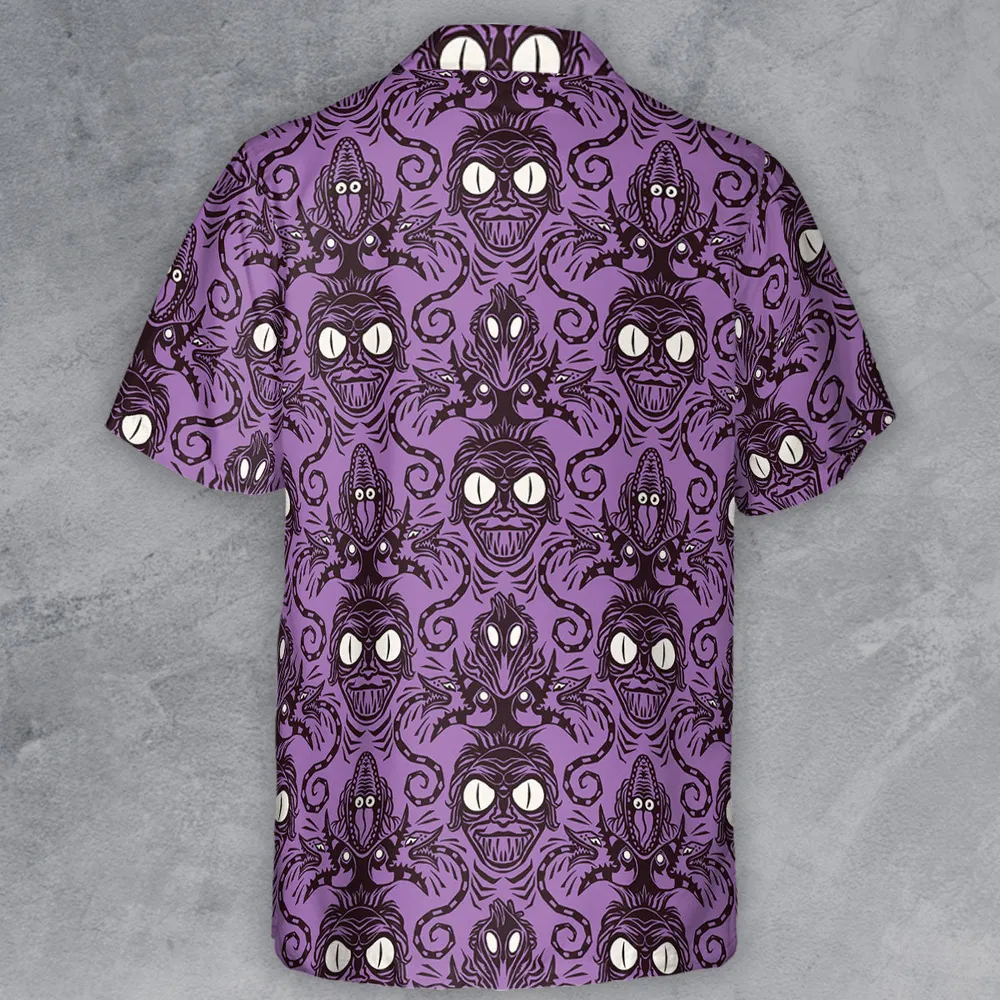 Beetlejuice Haunted Mansion Themed Button Down Shirt - 3
