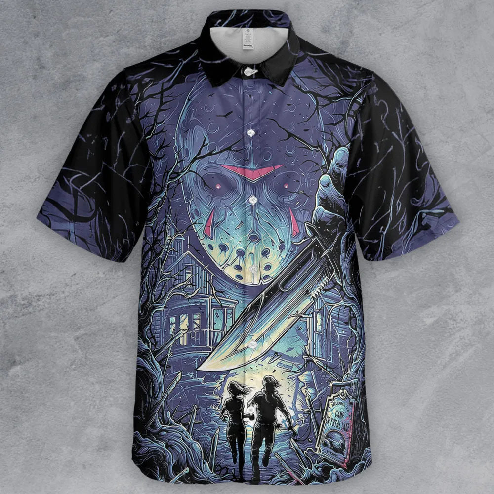Camp Crystal Chic Friday the 13th Button Down Shirt - 2