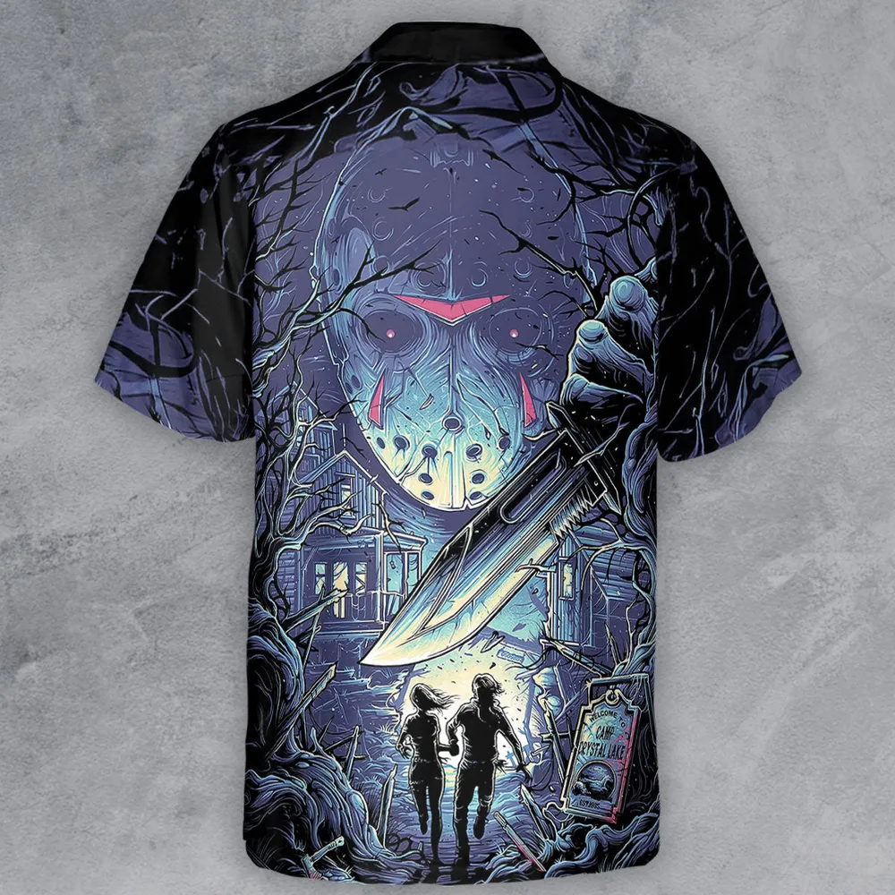 Camp Crystal Chic Friday the 13th Button Down Shirt - 3