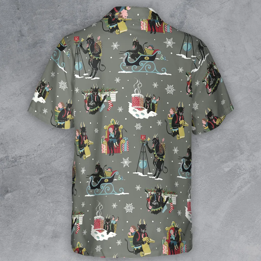 Unusual Christmas Krampus Button Down Shirt - 3