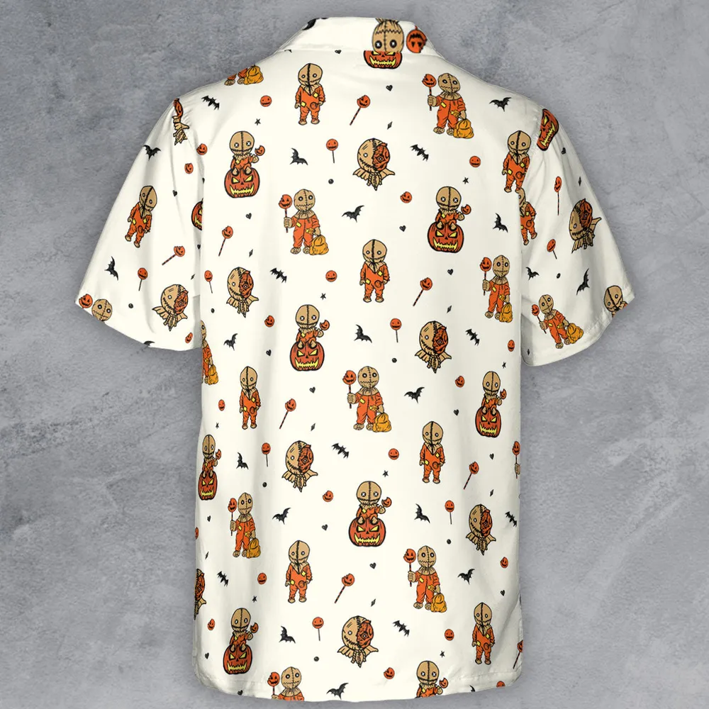 Pumpkin Sam Trick 'r Treat Horror Button Down Shirt - 3