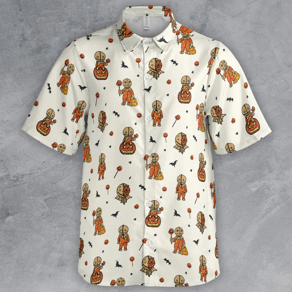 Pumpkin Sam Trick 'r Treat Horror Button Down Shirt - 2