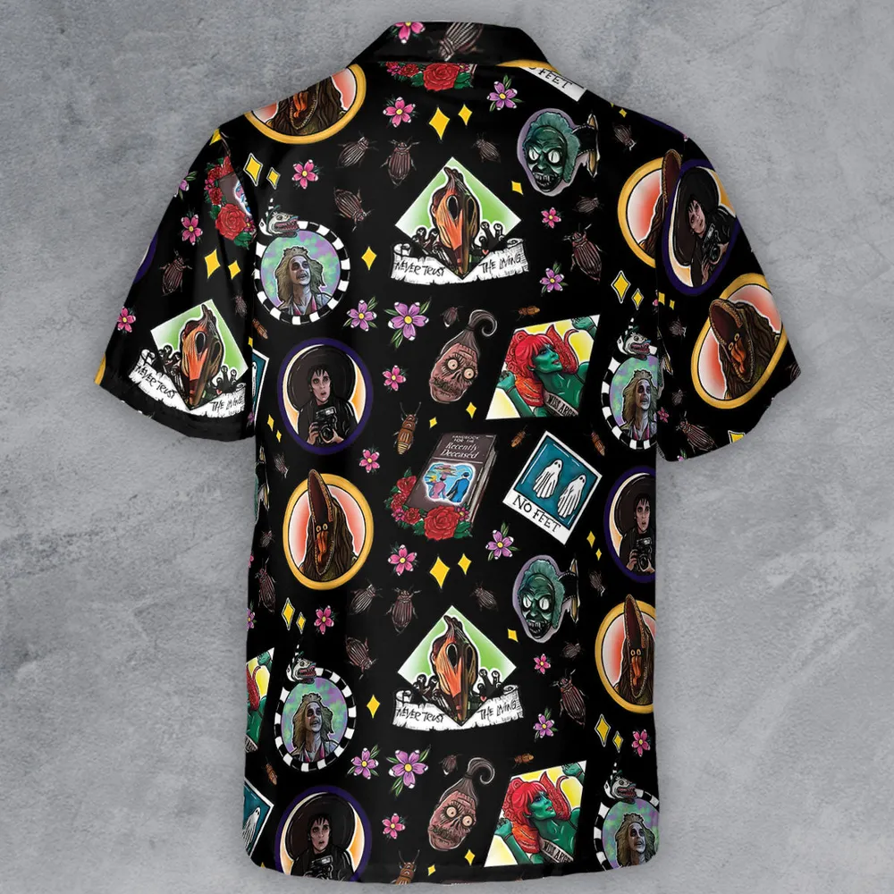 Showtime Beetlejuice Themed Button Down Shirt - 3