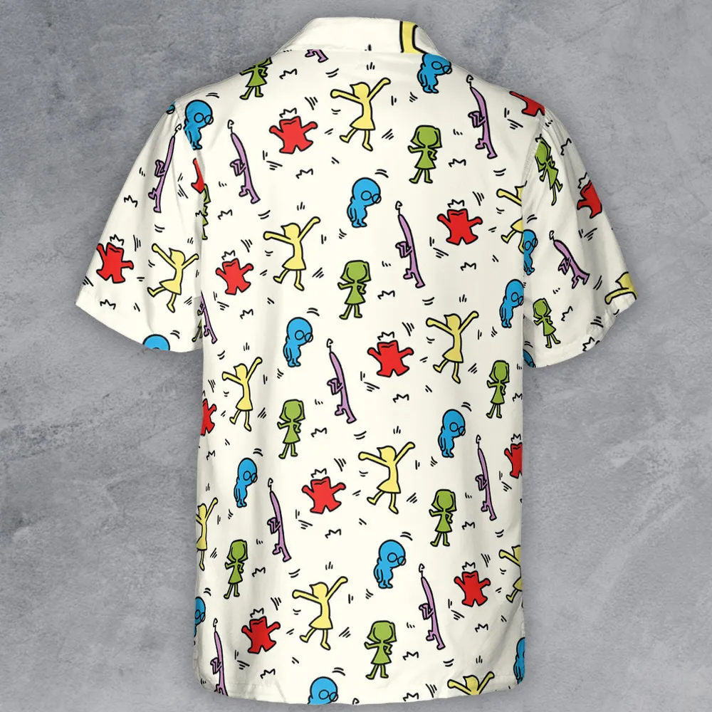 Emotions Pop Inside Out Haring Button Down Shirt - 3